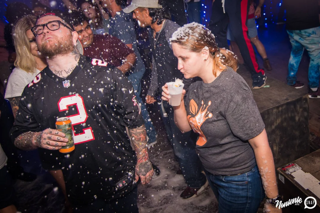 Nonsense Winter Wonderland - Aug 2018! The Basement, East Atlanta. It snowed inside. There were Arctic blasts. There was a Yeti. Kimber was the DJ. Nonsense Dance Party is the 3rd Friday of every month! Photography by Oh Snap!