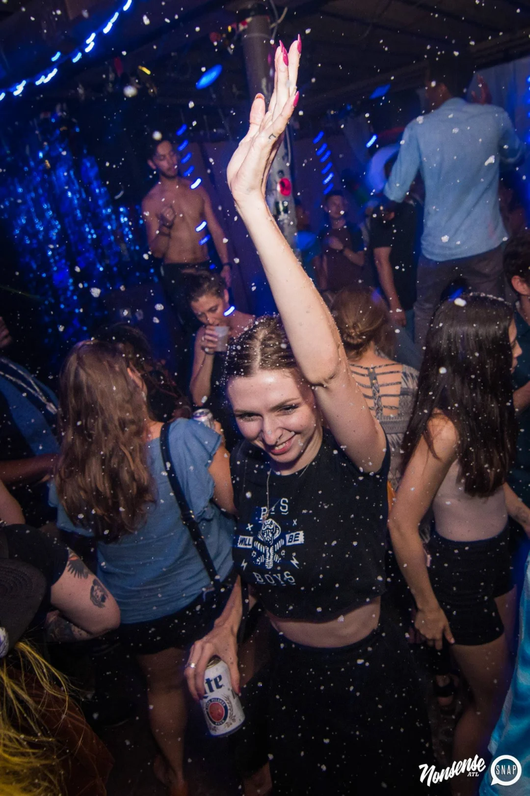 Nonsense Winter Wonderland - Aug 2018! The Basement, East Atlanta. It snowed inside. There were Arctic blasts. There was a Yeti. Kimber was the DJ. Nonsense Dance Party is the 3rd Friday of every month! Photography by Oh Snap!