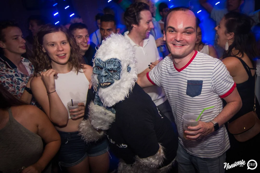 Nonsense Winter Wonderland - Aug 2018! The Basement, East Atlanta. It snowed inside. There were Arctic blasts. There was a Yeti. Kimber was the DJ. Nonsense Dance Party is the 3rd Friday of every month! Photography by Oh Snap!