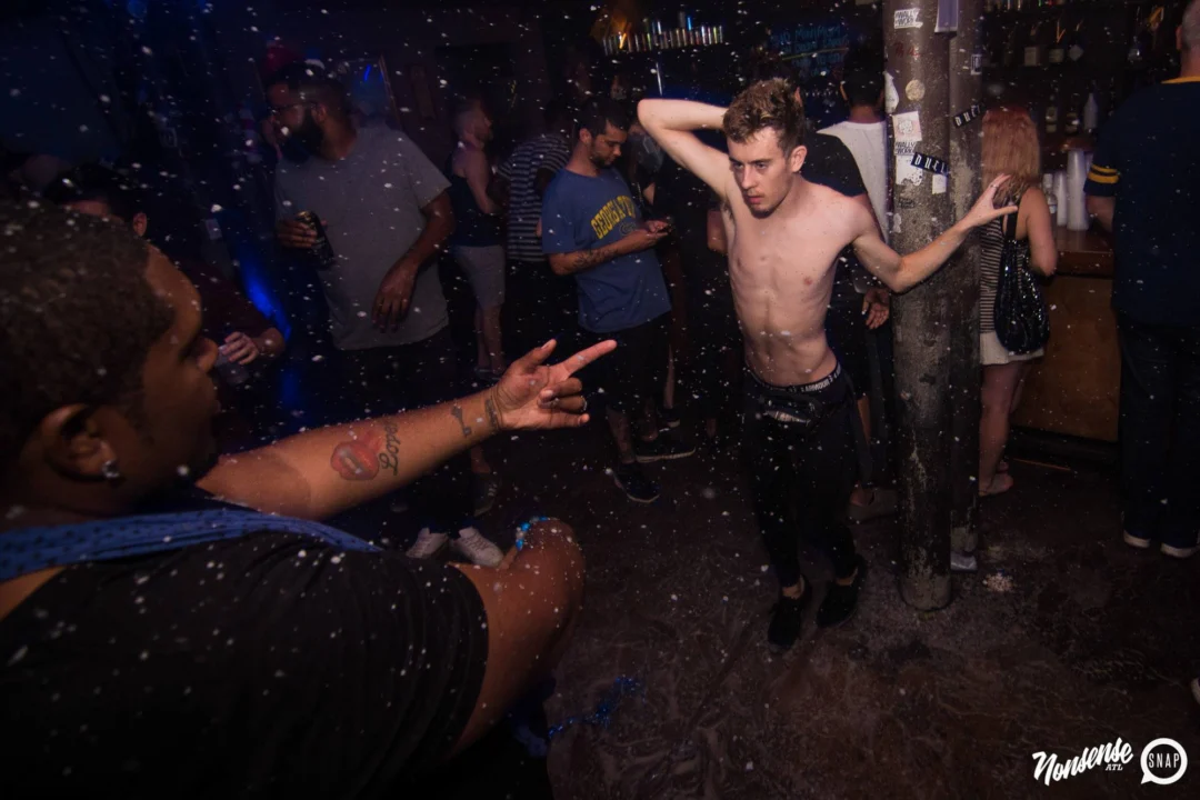Nonsense Winter Wonderland - Aug 2018! The Basement, East Atlanta. It snowed inside. There were Arctic blasts. There was a Yeti. Kimber was the DJ. Nonsense Dance Party is the 3rd Friday of every month! Photography by Oh Snap!