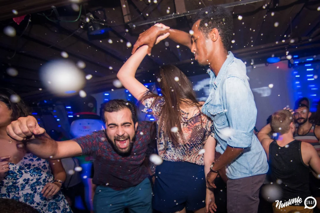 Nonsense Winter Wonderland - Aug 2018! The Basement, East Atlanta. It snowed inside. There were Arctic blasts. There was a Yeti. Kimber was the DJ. Nonsense Dance Party is the 3rd Friday of every month! Photography by Oh Snap!