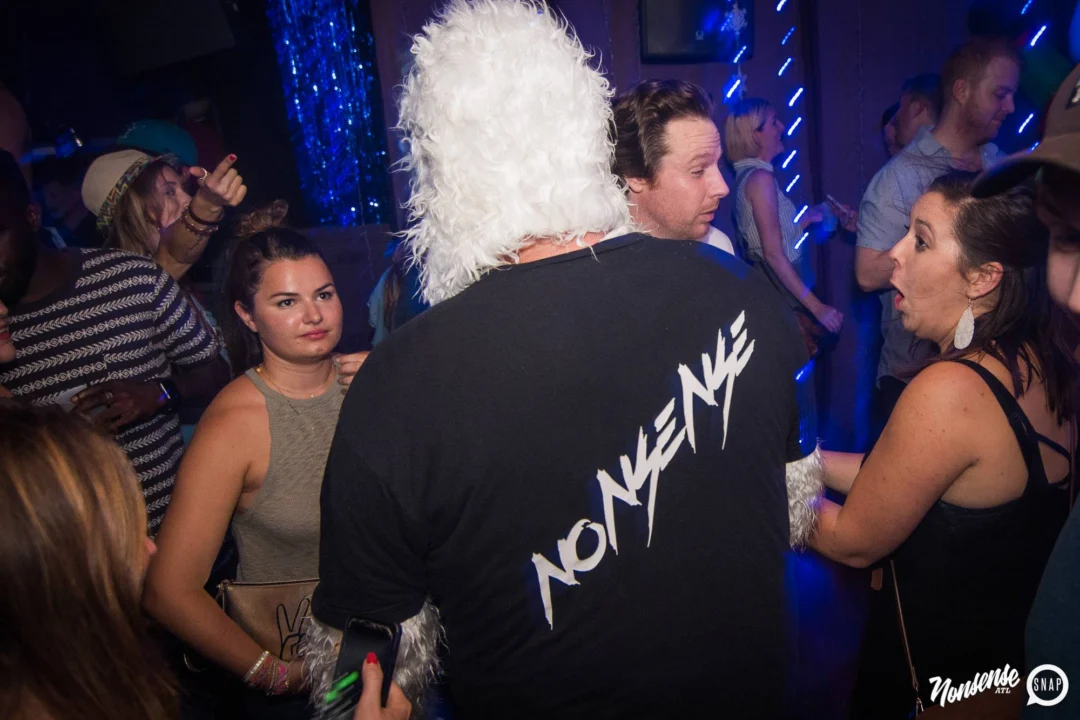 Nonsense Winter Wonderland - Aug 2018! The Basement, East Atlanta. It snowed inside. There were Arctic blasts. There was a Yeti. Kimber was the DJ. Nonsense Dance Party is the 3rd Friday of every month! Photography by Oh Snap!