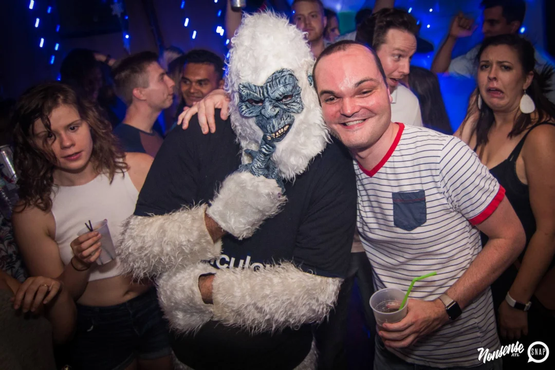Nonsense Winter Wonderland - Aug 2018! The Basement, East Atlanta. It snowed inside. There were Arctic blasts. There was a Yeti. Kimber was the DJ. Nonsense Dance Party is the 3rd Friday of every month! Photography by Oh Snap!