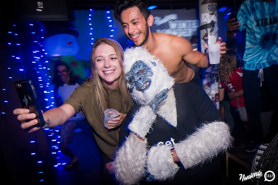 Nonsense Winter Wonderland - Aug 2018! The Basement, East Atlanta. It snowed inside. There were Arctic blasts. There was a Yeti. Kimber was the DJ. Nonsense Dance Party is the 3rd Friday of every month! Photography by Oh Snap!