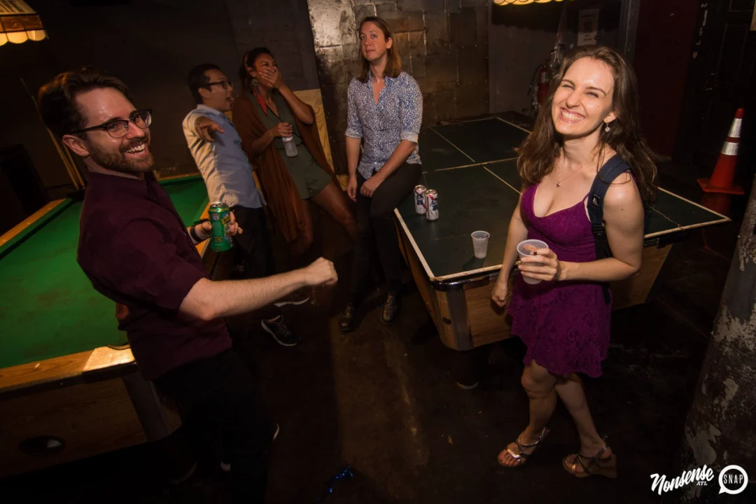 Nonsense Winter Wonderland - Aug 2018! The Basement, East Atlanta. It snowed inside. There were Arctic blasts. There was a Yeti. Kimber was the DJ. Nonsense Dance Party is the 3rd Friday of every month! Photography by Oh Snap!