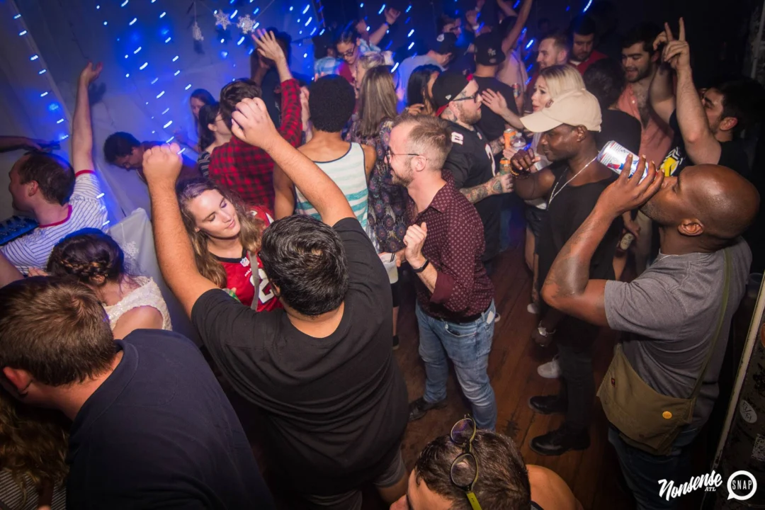 Nonsense Winter Wonderland - Aug 2018! The Basement, East Atlanta. It snowed inside. There were Arctic blasts. There was a Yeti. Kimber was the DJ. Nonsense Dance Party is the 3rd Friday of every month! Photography by Oh Snap!