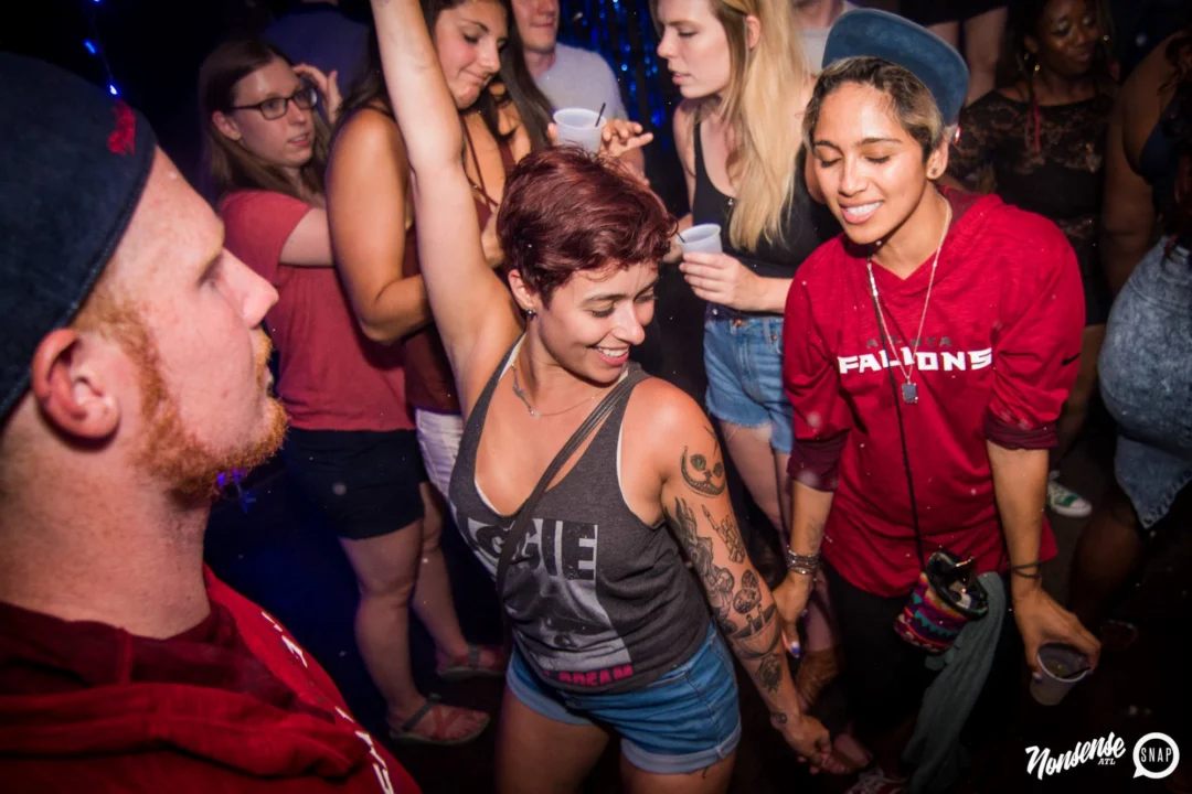 Nonsense Winter Wonderland - Aug 2018! The Basement, East Atlanta. It snowed inside. There were Arctic blasts. There was a Yeti. Kimber was the DJ. Nonsense Dance Party is the 3rd Friday of every month! Photography by Oh Snap!