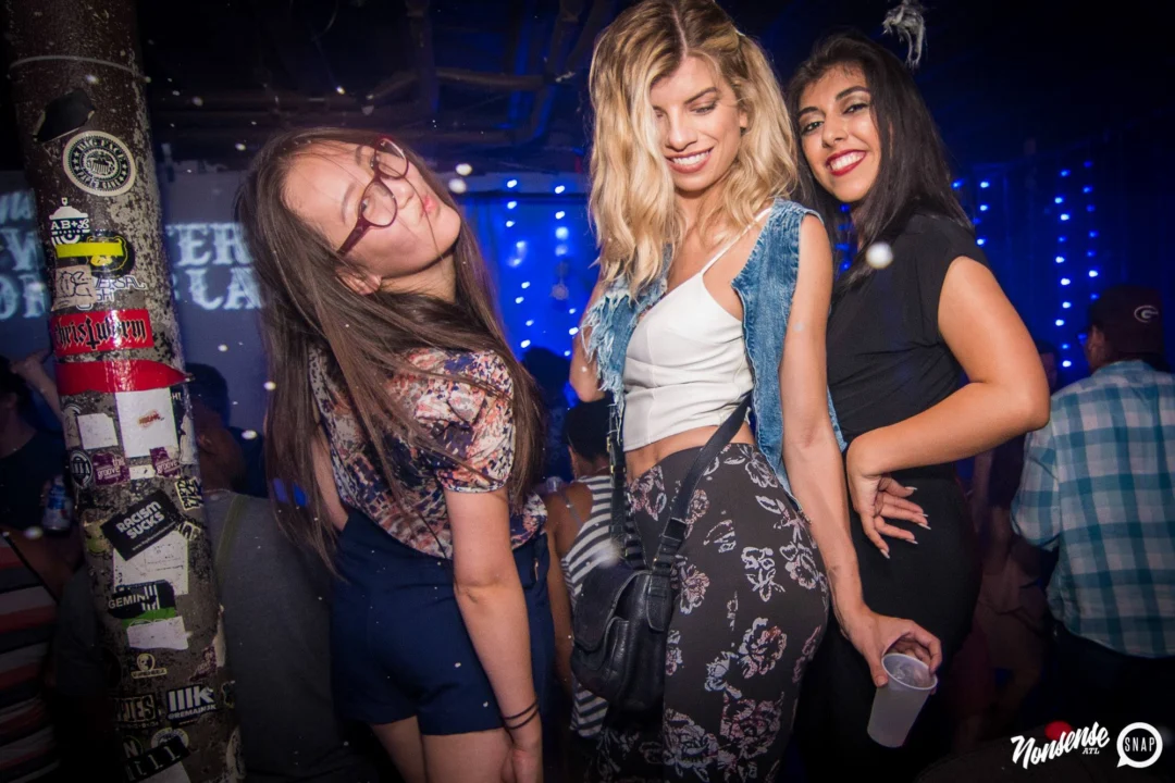 Nonsense Winter Wonderland - Aug 2018! The Basement, East Atlanta. It snowed inside. There were Arctic blasts. There was a Yeti. Kimber was the DJ. Nonsense Dance Party is the 3rd Friday of every month! Photography by Oh Snap!