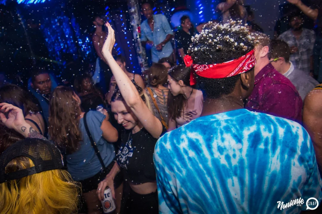 Nonsense Winter Wonderland - Aug 2018! The Basement, East Atlanta. It snowed inside. There were Arctic blasts. There was a Yeti. Kimber was the DJ. Nonsense Dance Party is the 3rd Friday of every month! Photography by Oh Snap!