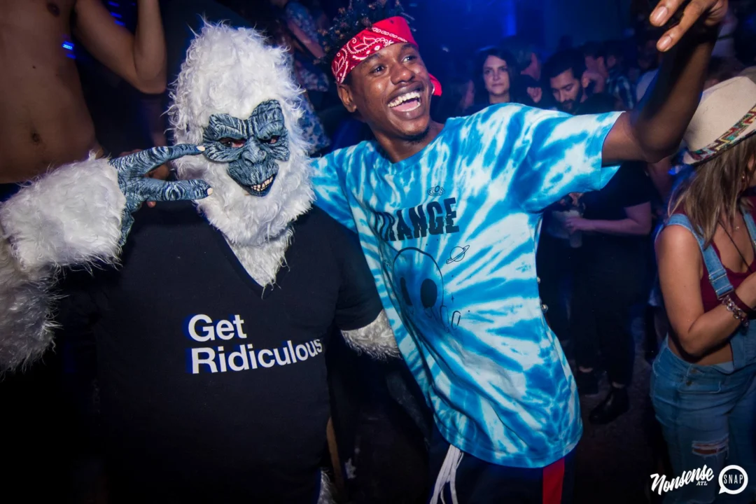 Nonsense Winter Wonderland - Aug 2018! The Basement, East Atlanta. It snowed inside. There were Arctic blasts. There was a Yeti. Kimber was the DJ. Nonsense Dance Party is the 3rd Friday of every month! Photography by Oh Snap!