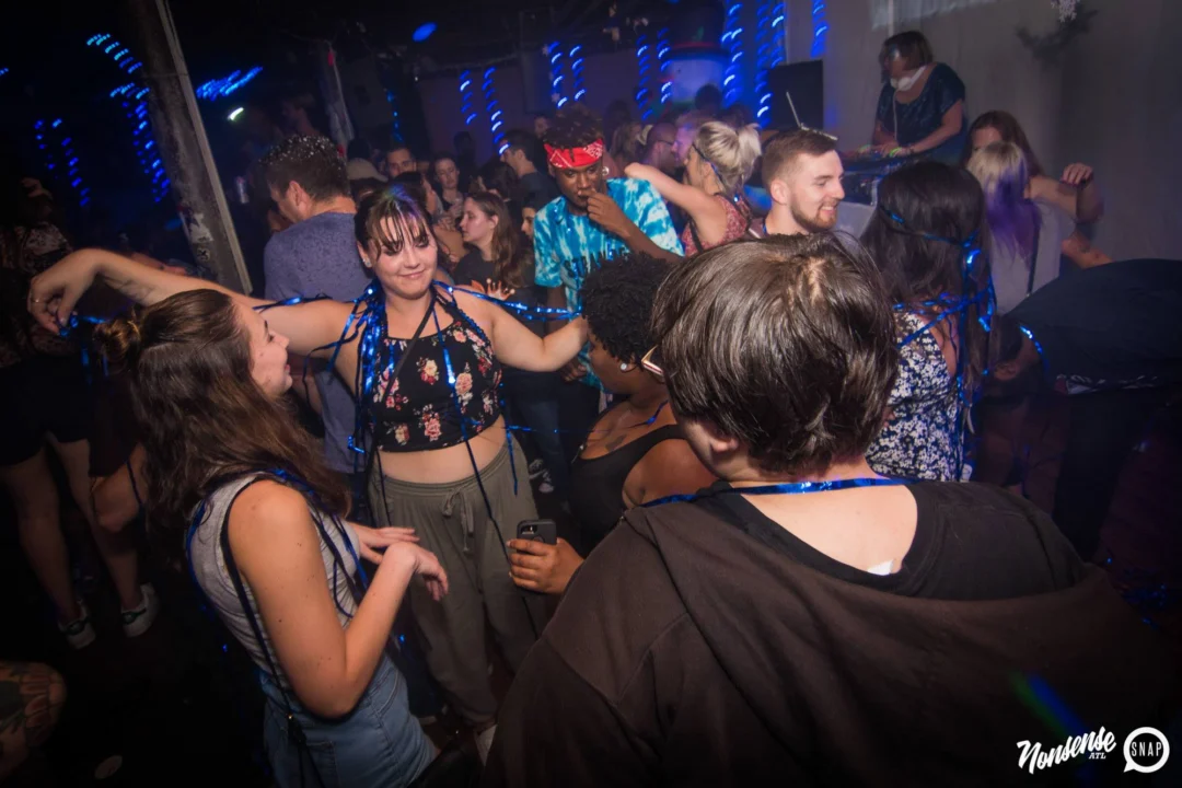 Nonsense Winter Wonderland - Aug 2018! The Basement, East Atlanta. It snowed inside. There were Arctic blasts. There was a Yeti. Kimber was the DJ. Nonsense Dance Party is the 3rd Friday of every month! Photography by Oh Snap!