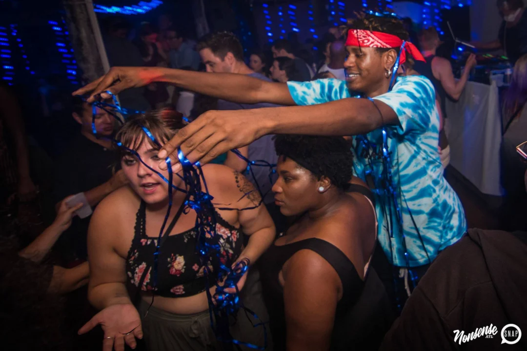 Nonsense Winter Wonderland - Aug 2018! The Basement, East Atlanta. It snowed inside. There were Arctic blasts. There was a Yeti. Kimber was the DJ. Nonsense Dance Party is the 3rd Friday of every month! Photography by Oh Snap!