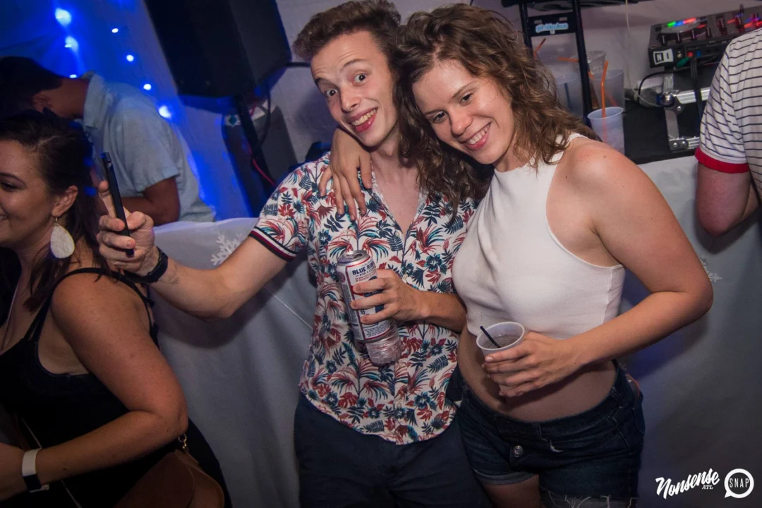 Nonsense Winter Wonderland - Aug 2018! The Basement, East Atlanta. It snowed inside. There were Arctic blasts. There was a Yeti. Kimber was the DJ. Nonsense Dance Party is the 3rd Friday of every month! Photography by Oh Snap!