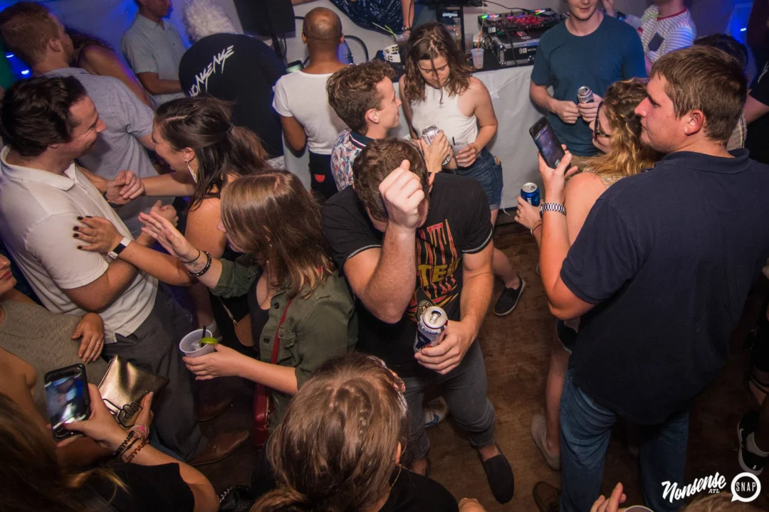 Nonsense Winter Wonderland - Aug 2018! The Basement, East Atlanta. It snowed inside. There were Arctic blasts. There was a Yeti. Kimber was the DJ. Nonsense Dance Party is the 3rd Friday of every month! Photography by Oh Snap!