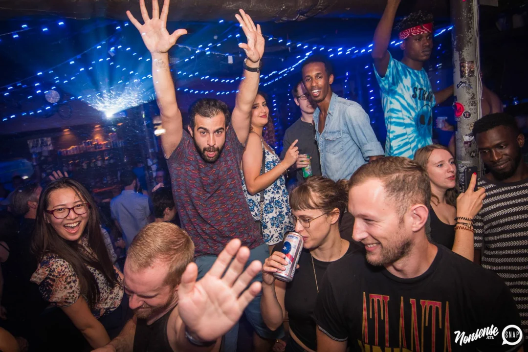 Nonsense Winter Wonderland - Aug 2018! The Basement, East Atlanta. It snowed inside. There were Arctic blasts. There was a Yeti. Kimber was the DJ. Nonsense Dance Party is the 3rd Friday of every month! Photography by Oh Snap!