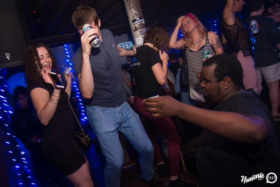 Nonsense Winter Wonderland - Aug 2018! The Basement, East Atlanta. It snowed inside. There were Arctic blasts. There was a Yeti. Kimber was the DJ. Nonsense Dance Party is the 3rd Friday of every month! Photography by Oh Snap!
