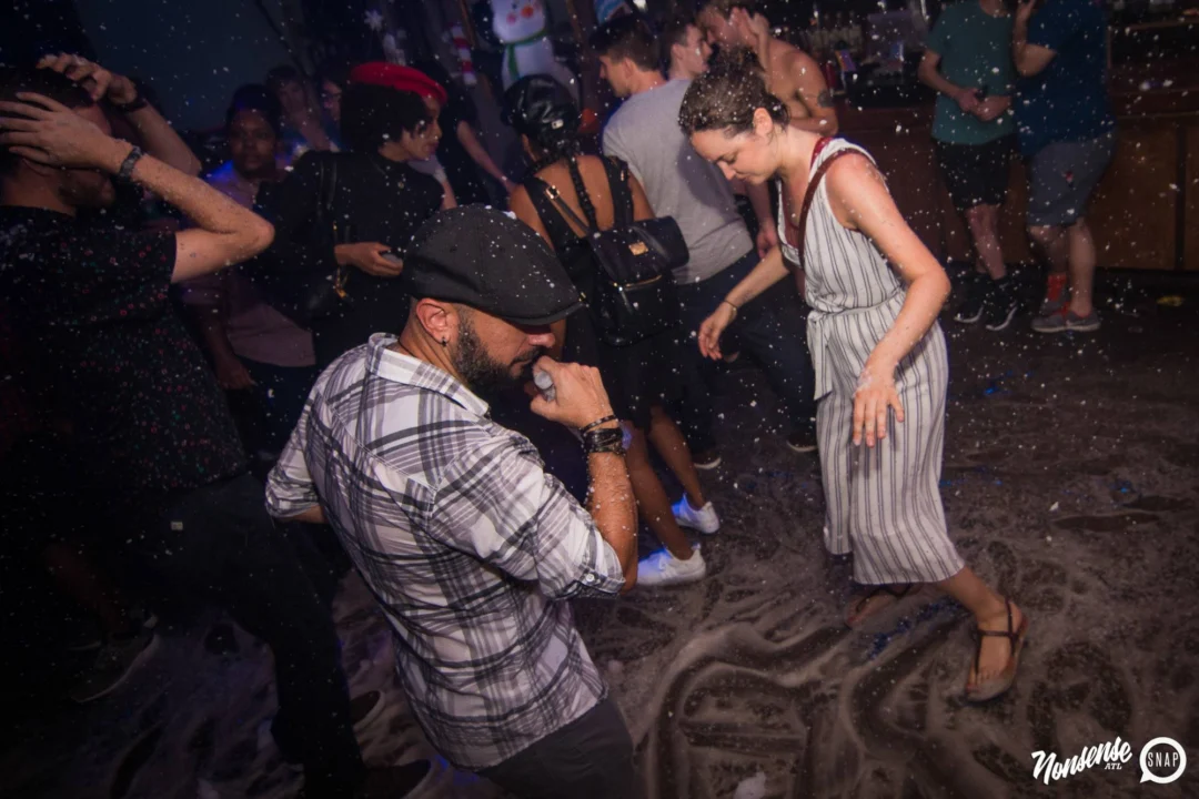 Nonsense Winter Wonderland - Aug 2018! The Basement, East Atlanta. It snowed inside. There were Arctic blasts. There was a Yeti. Kimber was the DJ. Nonsense Dance Party is the 3rd Friday of every month! Photography by Oh Snap!