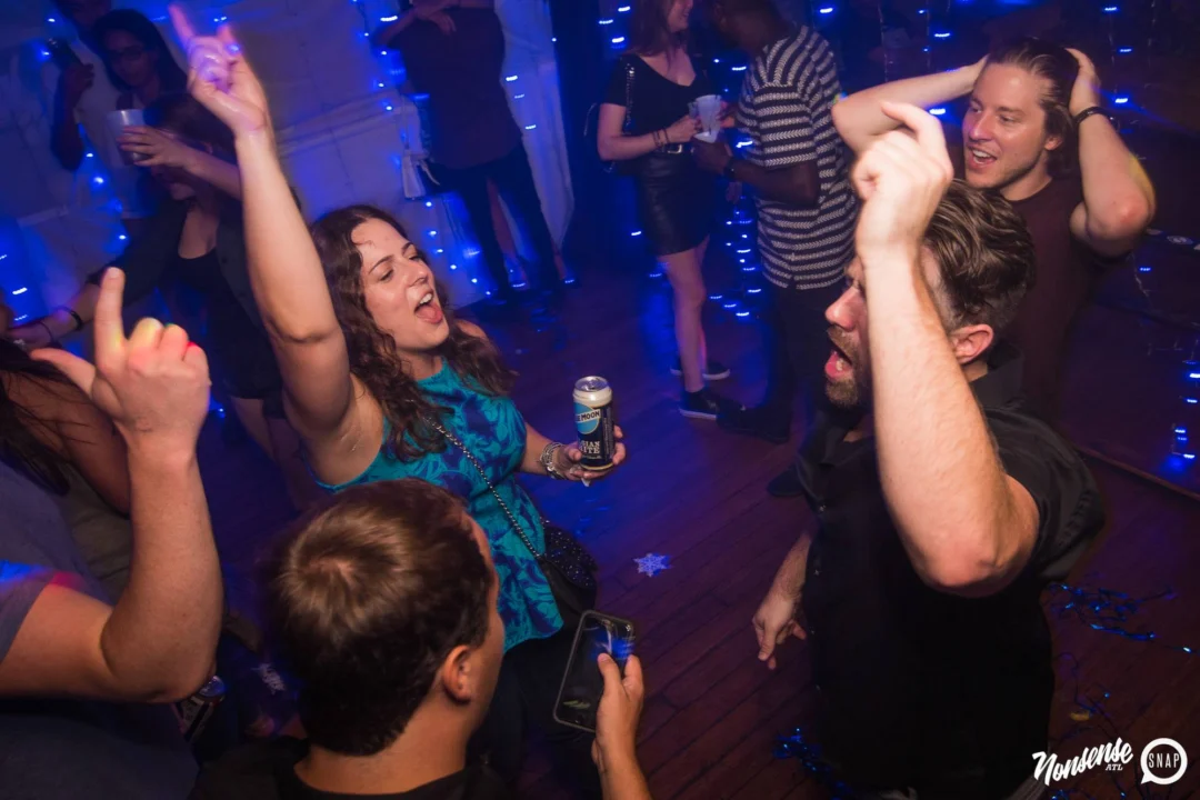 Nonsense Winter Wonderland - Aug 2018! The Basement, East Atlanta. It snowed inside. There were Arctic blasts. There was a Yeti. Kimber was the DJ. Nonsense Dance Party is the 3rd Friday of every month! Photography by Oh Snap!