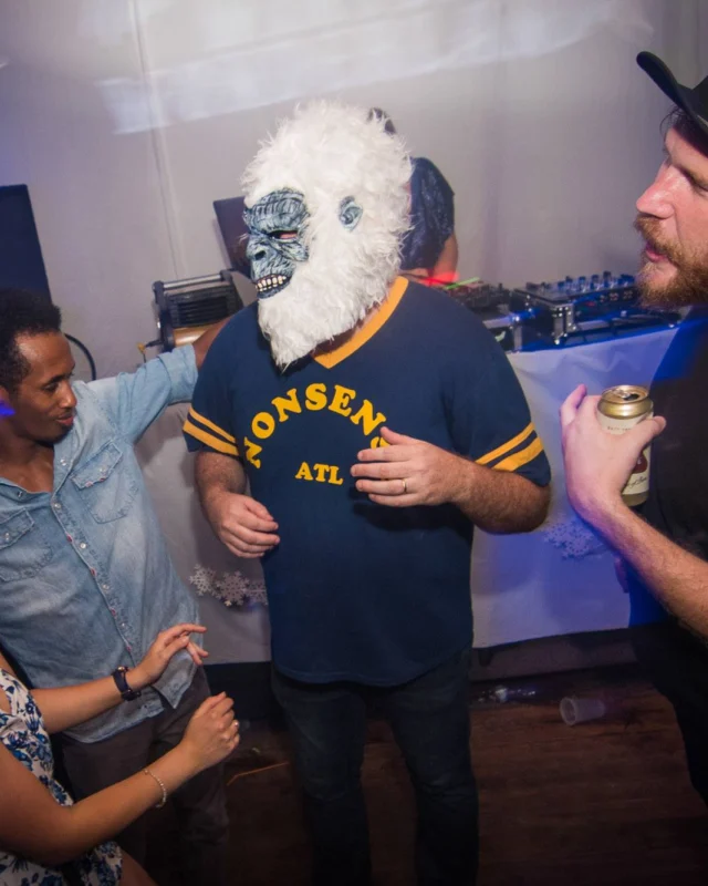 Nonsense Winter Wonderland - Aug 2018! The Basement, East Atlanta. It snowed inside. There were Arctic blasts. There was a Yeti. Kimber was the DJ. Nonsense Dance Party is the 3rd Friday of every month! Photography by Oh Snap!
