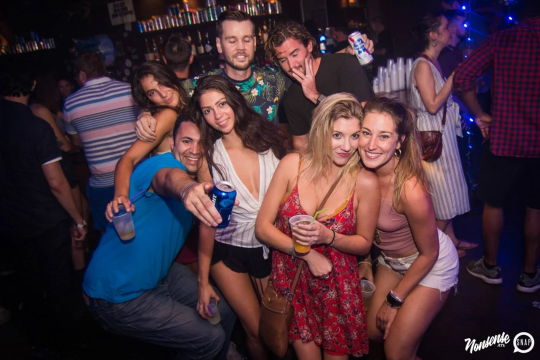 Nonsense Winter Wonderland - Aug 2018! The Basement, East Atlanta. It snowed inside. There were Arctic blasts. There was a Yeti. Kimber was the DJ. Nonsense Dance Party is the 3rd Friday of every month! Photography by Oh Snap!