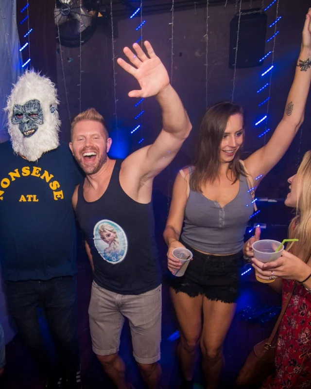 Nonsense Winter Wonderland - Aug 2018! The Basement, East Atlanta. It snowed inside. There were Arctic blasts. There was a Yeti. Kimber was the DJ. Nonsense Dance Party is the 3rd Friday of every month! Photography by Oh Snap!