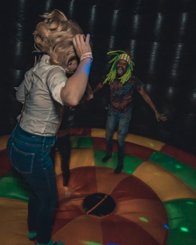 NONSENSE DANCE PARTY! We brought out the XTREME DANCE DOME and got ridiculous! Kimber was the DJ. Photo by Fabeaux/Oh Snap