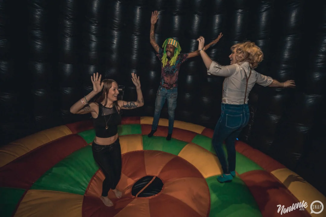 NONSENSE DANCE PARTY! We brought out the XTREME DANCE DOME and got ridiculous! Kimber was the DJ. Photo by Fabeaux/Oh Snap