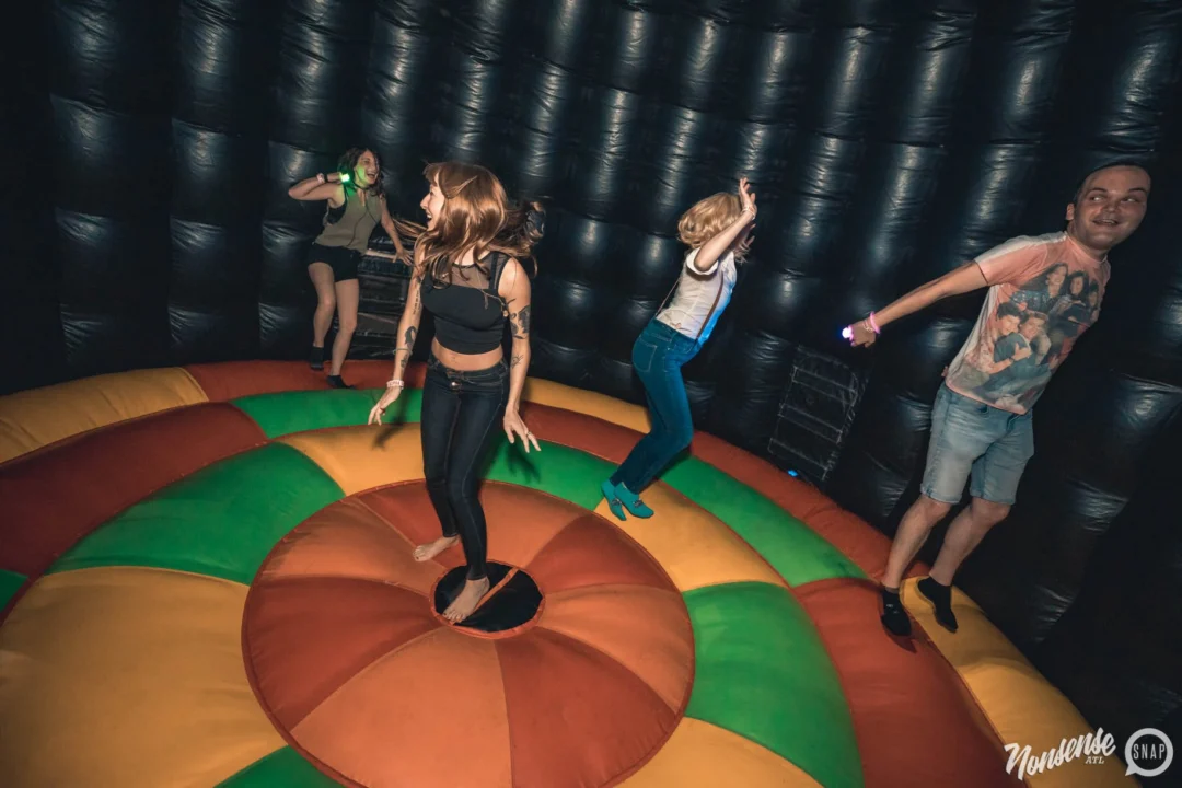 NONSENSE DANCE PARTY! We brought out the XTREME DANCE DOME and got ridiculous! Kimber was the DJ. Photo by Fabeaux/Oh Snap