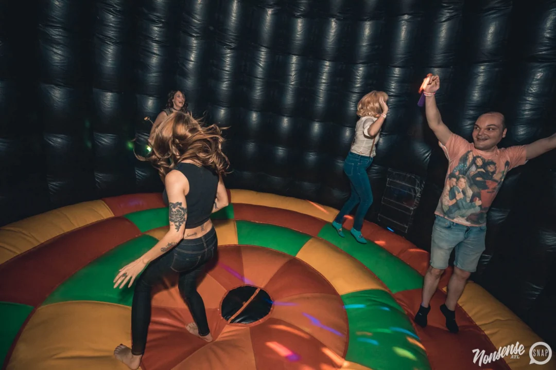 NONSENSE DANCE PARTY! We brought out the XTREME DANCE DOME and got ridiculous! Kimber was the DJ. Photo by Fabeaux/Oh Snap