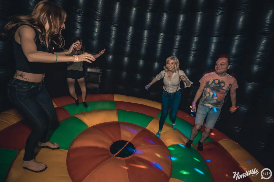 NONSENSE DANCE PARTY! We brought out the XTREME DANCE DOME and got ridiculous! Kimber was the DJ. Photo by Fabeaux/Oh Snap