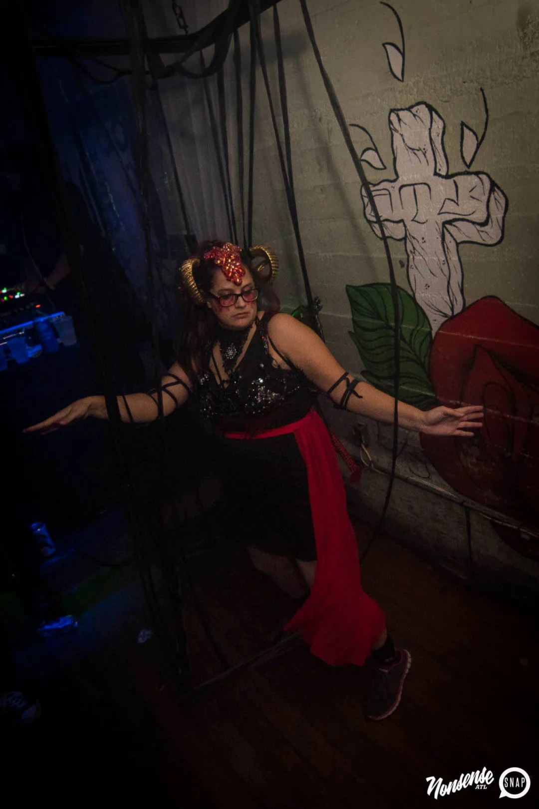 NONSENSE HAUNTED DANCE PARTY + PHOBIA EXPERIENCE at The Basement! October 19, 2018. Kimber was the DJ. Photo by Stephanie Heath/Oh Snap