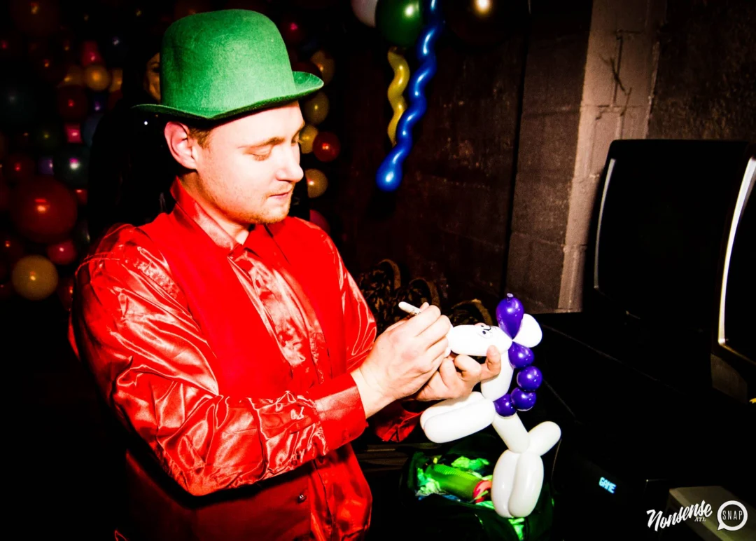 Nonsense: Balloons! November 2018 at The Basement, Thousands of balloons everywhere! Balloon Twisters! Balloon Walls! Kimber was the DJ!
