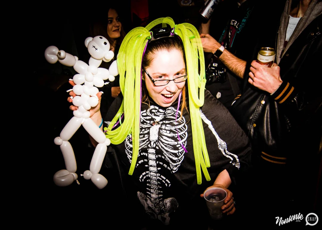 Nonsense: Balloons! November 2018 at The Basement, Thousands of balloons everywhere! Balloon Twisters! Balloon Walls! Kimber was the DJ!
