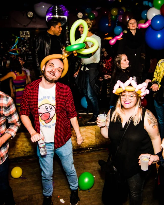 Nonsense: Balloons! November 2018 at The Basement, Thousands of balloons everywhere! Balloon Twisters! Balloon Walls! Kimber was the DJ!
