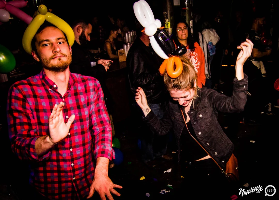 Nonsense: Balloons! November 2018 at The Basement, Thousands of balloons everywhere! Balloon Twisters! Balloon Walls! Kimber was the DJ!