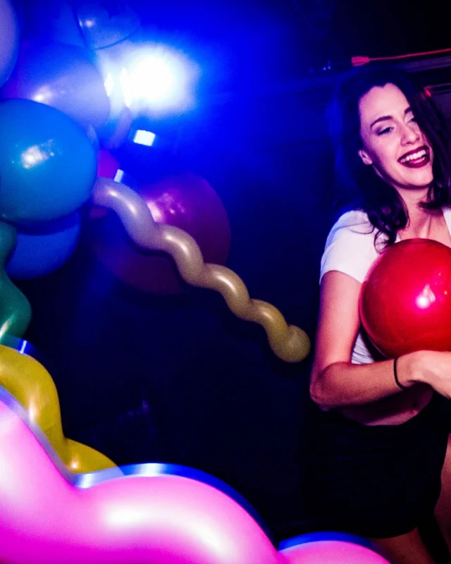 Nonsense: Balloons! November 2018 at The Basement, Thousands of balloons everywhere! Balloon Twisters! Balloon Walls! Kimber was the DJ!