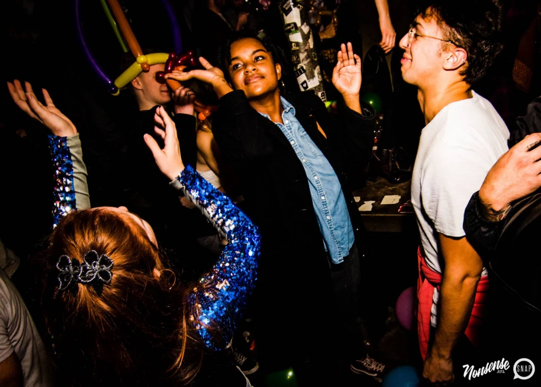 Nonsense: Balloons! November 2018 at The Basement, Thousands of balloons everywhere! Balloon Twisters! Balloon Walls! Kimber was the DJ!