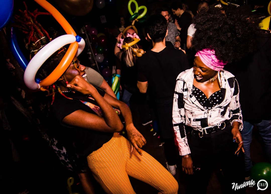 Nonsense: Balloons! November 2018 at The Basement, Thousands of balloons everywhere! Balloon Twisters! Balloon Walls! Kimber was the DJ!