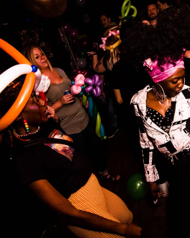 Nonsense: Balloons! November 2018 at The Basement, Thousands of balloons everywhere! Balloon Twisters! Balloon Walls! Kimber was the DJ!