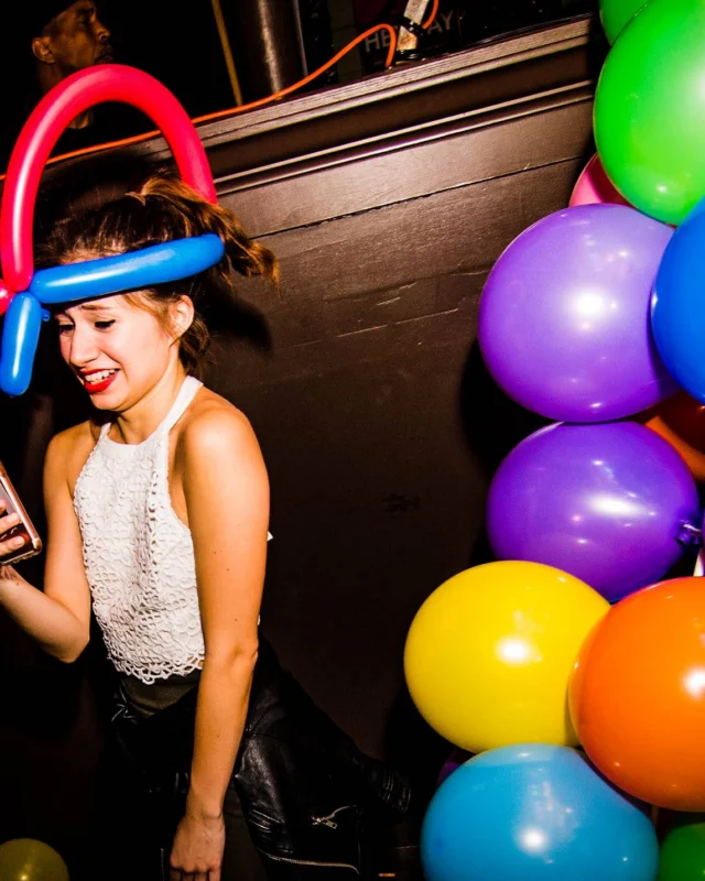 Nonsense: Balloons! November 2018 at The Basement, Thousands of balloons everywhere! Balloon Twisters! Balloon Walls! Kimber was the DJ!