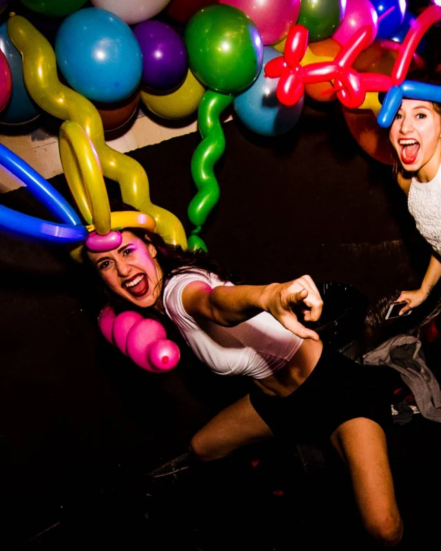 Nonsense: Balloons! November 2018 at The Basement, Thousands of balloons everywhere! Balloon Twisters! Balloon Walls! Kimber was the DJ!