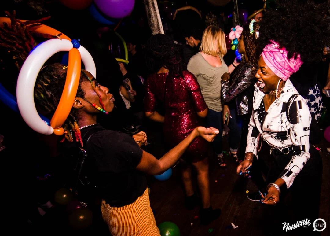 Nonsense: Balloons! November 2018 at The Basement, Thousands of balloons everywhere! Balloon Twisters! Balloon Walls! Kimber was the DJ!
