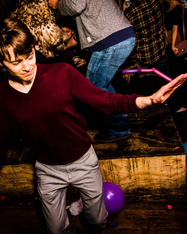 Nonsense: Balloons! November 2018 at The Basement, Thousands of balloons everywhere! Balloon Twisters! Balloon Walls! Kimber was the DJ!