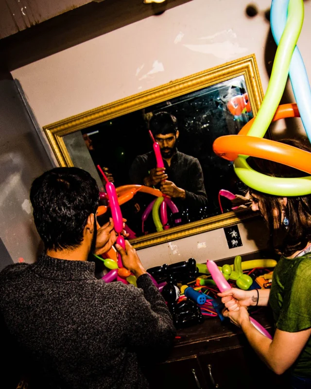 Nonsense: Balloons! November 2018 at The Basement, Thousands of balloons everywhere! Balloon Twisters! Balloon Walls! Kimber was the DJ!