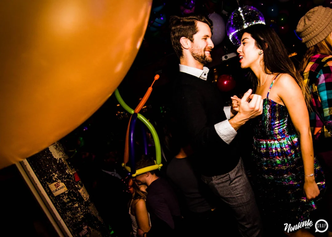 Nonsense: Balloons! November 2018 at The Basement, Thousands of balloons everywhere! Balloon Twisters! Balloon Walls! Kimber was the DJ!