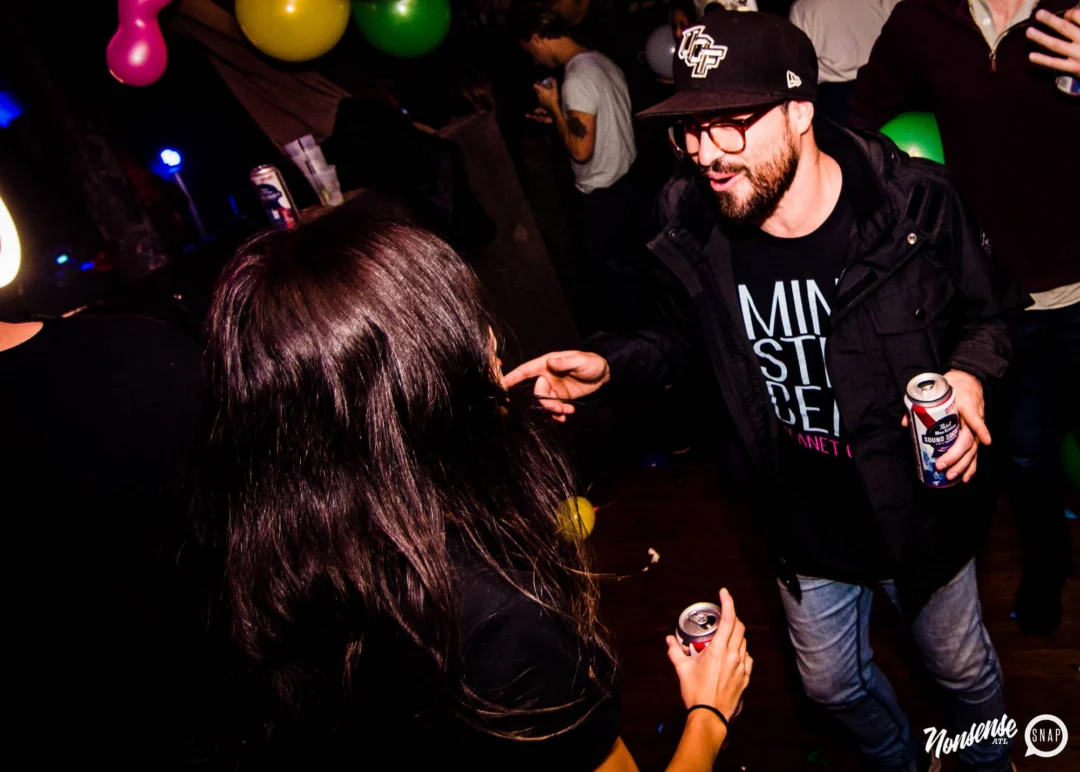 Nonsense: Balloons! November 2018 at The Basement, Thousands of balloons everywhere! Balloon Twisters! Balloon Walls! Kimber was the DJ!