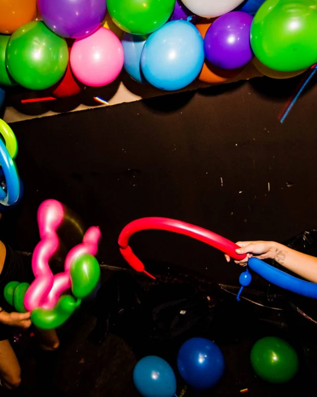 Nonsense: Balloons! November 2018 at The Basement, Thousands of balloons everywhere! Balloon Twisters! Balloon Walls! Kimber was the DJ!