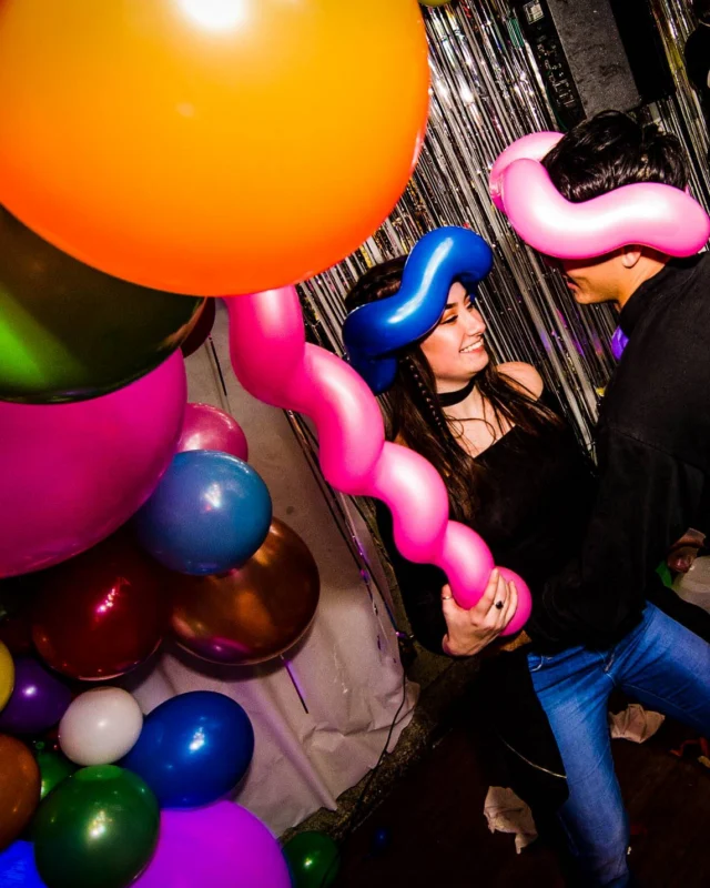 Nonsense: Balloons! November 2018 at The Basement, Thousands of balloons everywhere! Balloon Twisters! Balloon Walls! Kimber was the DJ!