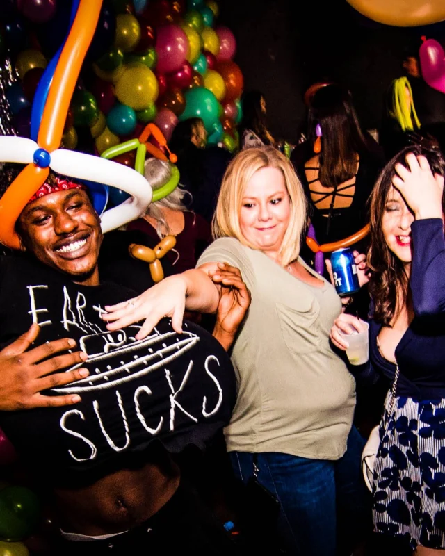 Nonsense: Balloons! November 2018 at The Basement, Thousands of balloons everywhere! Balloon Twisters! Balloon Walls! Kimber was the DJ!