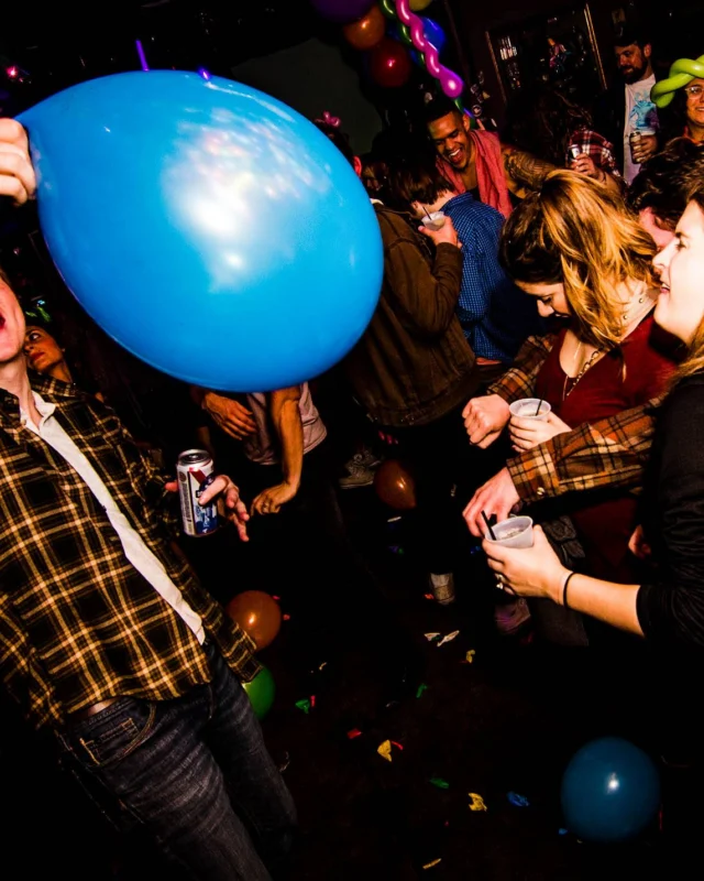 Nonsense: Balloons! November 2018 at The Basement, Thousands of balloons everywhere! Balloon Twisters! Balloon Walls! Kimber was the DJ!